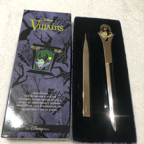 Disney Other - Vintage Maleficent Disney Villain Letter Opener & Pen Set